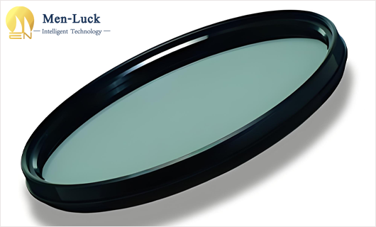 A precision laser cutting machine is used to process polarizing lenses
